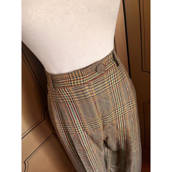 Vintage Moschino plaid pants in cashmere and virgin wool, size 6 - Picture 4 of 7